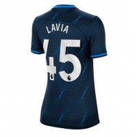 Chelsea Romeo Lavia #45 Replica Away Shirt Ladies 2023-24 Short Sleeve